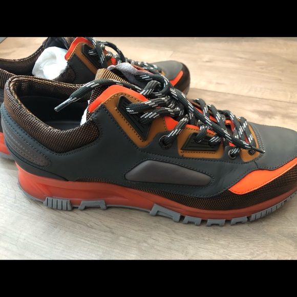 Men’s Lanvin grey/ orange trainers, size 11 us - Picture 4 of 8
